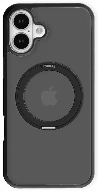 TORRAS Ostand Pro MagSafe Apple iPhone 16 Plus Hoesje 360° MagSafe Stand Zwart afbeelding 12