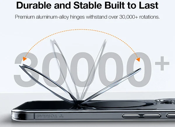 TORRAS Ostand Pro MagSafe Apple iPhone 16 Plus Hoesje 360° MagSafe Stand Clear afbeelding 19