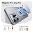 TORRAS Ostand Pro MagSafe iPhone 16 Pro Max Hoesje 360° MagSafe Stand Grijs afbeelding 4