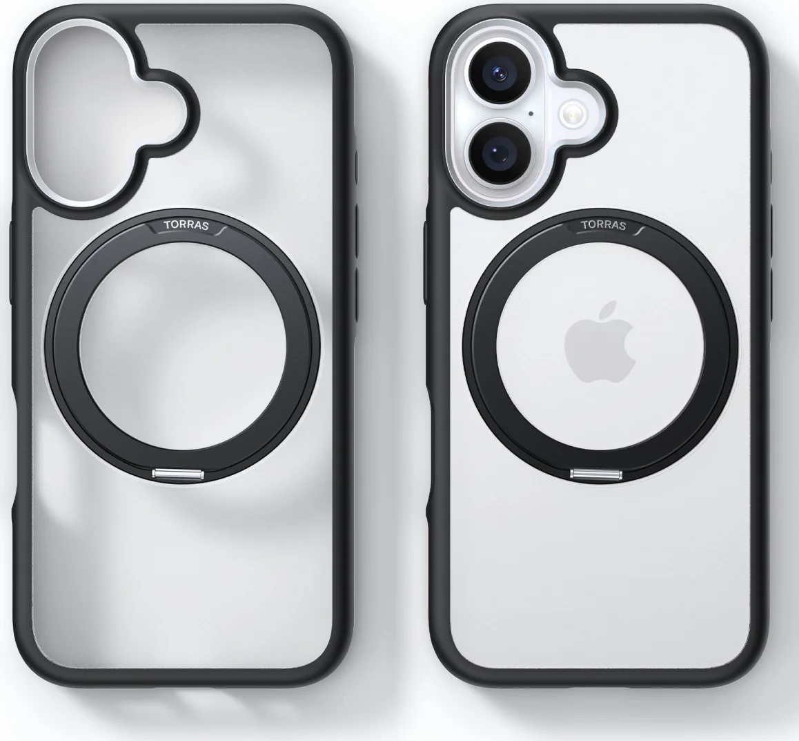 TORRAS Ostand R Fusion Apple iPhone 16 Plus Hoesje 360° MagSafe Stand Zwart afbeelding 4