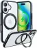TORRAS Ostand R Fusion Apple iPhone 16 Plus Hoesje 360° MagSafe Stand Zwart afbeelding 1