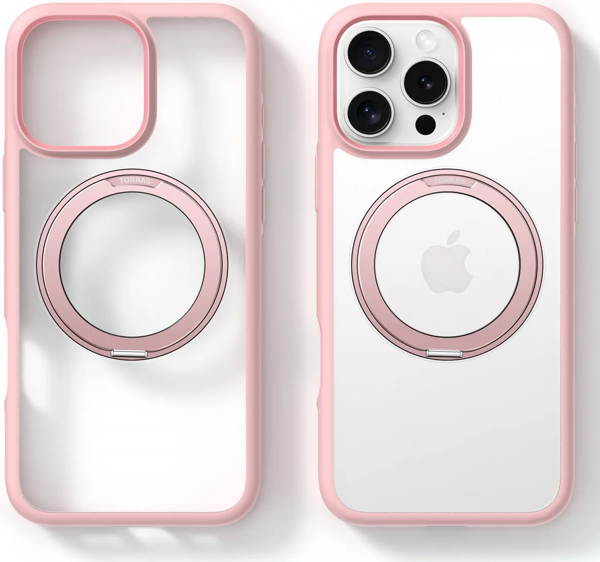 TORRAS Ostand R Fusion Apple iPhone 16 Pro Hoesje 360° MagSafe Stand Roze afbeelding 6