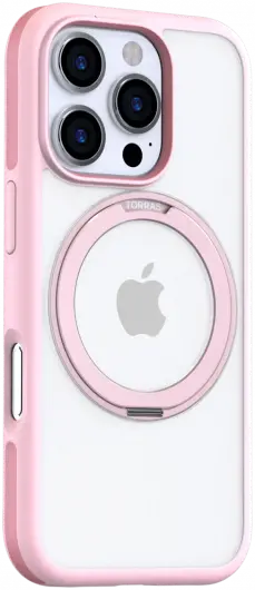 TORRAS Ostand R Fusion Apple iPhone 16 Pro Hoesje 360° MagSafe Stand Roze afbeelding 5