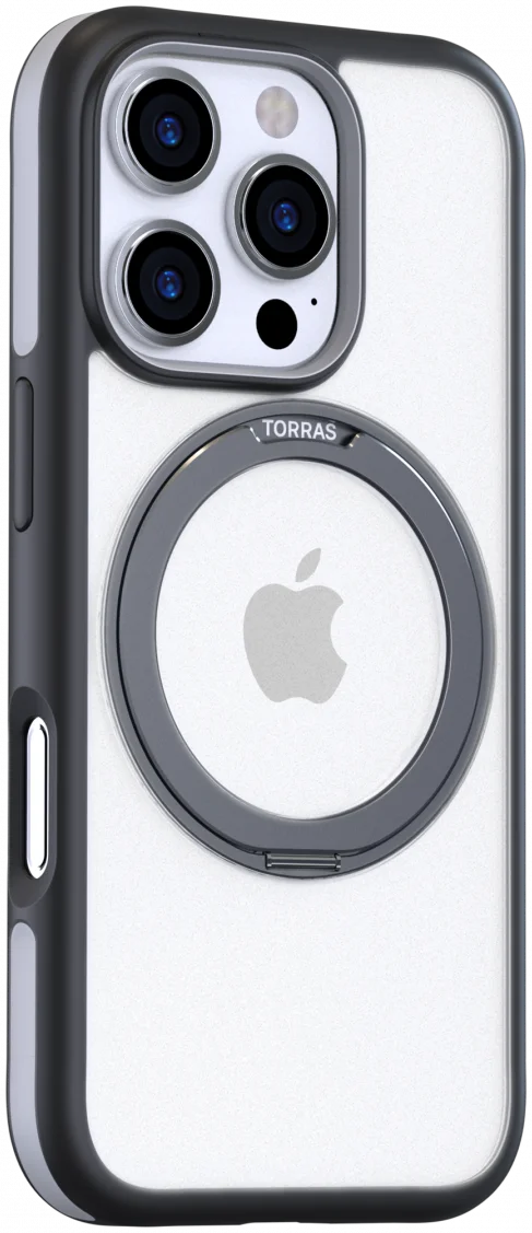 TORRAS Ostand R Fusion Apple iPhone 16 Pro Max Hoesje 360° MagSafe Stand Zwart afbeelding 6