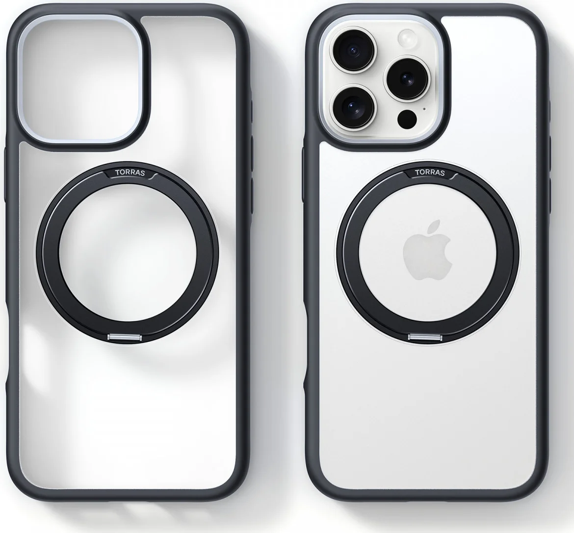 TORRAS Ostand R Fusion Apple iPhone 16 Pro Max Hoesje 360° MagSafe Stand Zwart afbeelding 7