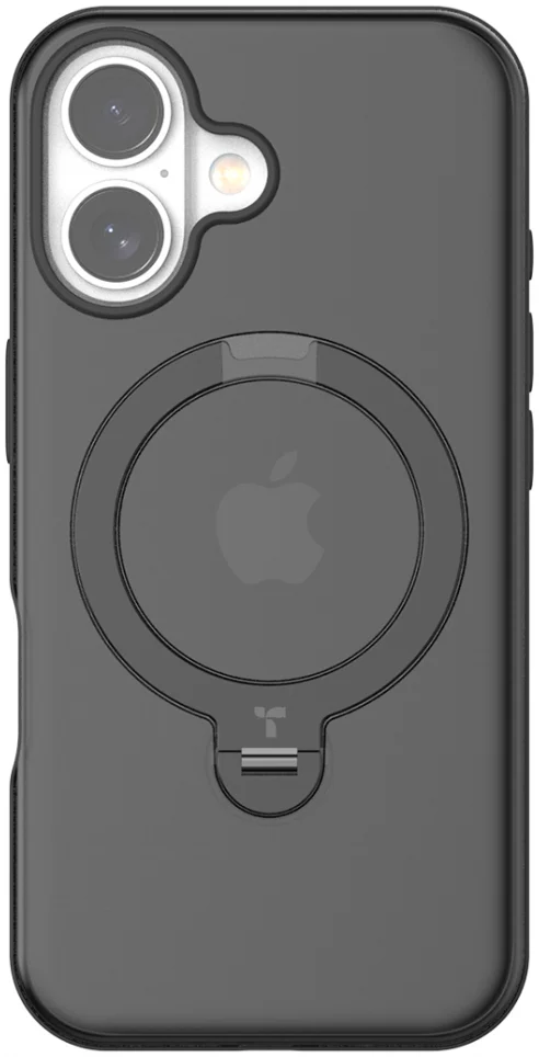 TORRAS Ostand Spin Apple iPhone 16 Plus Hoesje 360° MagSafe Stand Zwart afbeelding 2