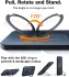 TORRAS Ostand Spin Apple iPhone 16 Plus Hoesje 360° MagSafe Stand Zwart afbeelding 4