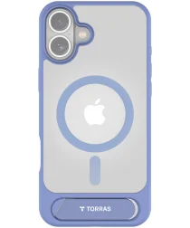 TORRAS Pstand Apple iPhone 16 Hoesje MagSafe met Kickstand Blauw