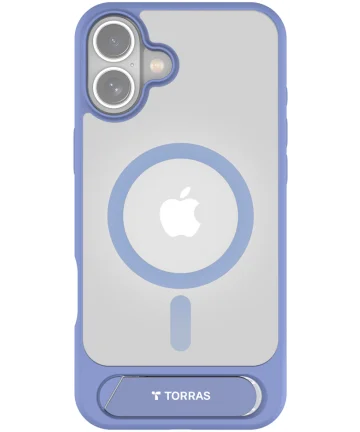 TORRAS Pstand Apple iPhone 16 Hoesje MagSafe met Kickstand Blauw Hoesjes