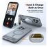 TORRAS Pstand Apple iPhone 16 Pro Hoesje MagSafe met Kickstand Grijs afbeelding 7
