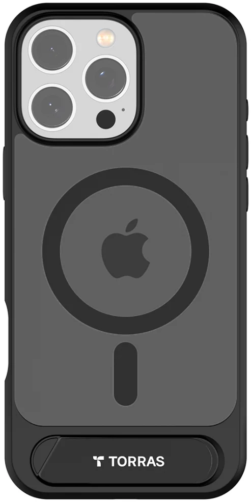 TORRAS Pstand Apple iPhone 16 Pro Max Hoesje MagSafe met Kickstand Zwart afbeelding 11