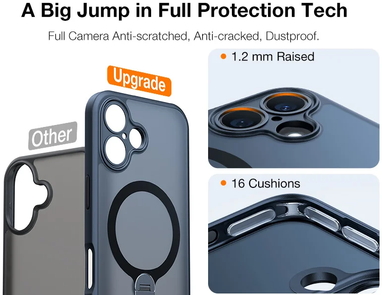 TORRAS Pstand Spin Apple iPhone 16 Hoesje MagSafe 360° Kickstand Zwart afbeelding 15