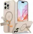 TORRAS Pstand Spin Apple iPhone 16 Pro Max Hoesje MagSafe 360° Kickstand Zwart afbeelding 9