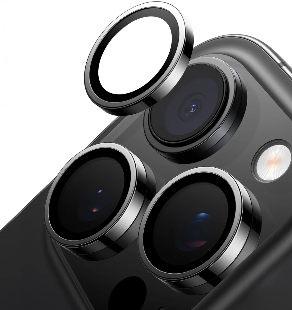 TORRAS LensGuard iPhone 16 Pro / 16 Pro Max Camera Protector Zwart afbeelding 13
