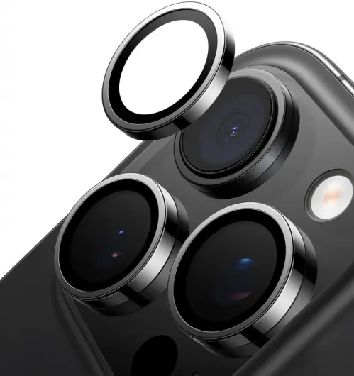 TORRAS LensGuard iPhone 16 Pro / 16 Pro Max Camera Protector Zwart afbeelding 13