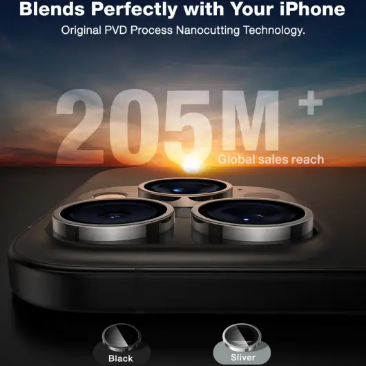 TORRAS LensGuard iPhone 16 Pro / 16 Pro Max Camera Protector Zwart afbeelding 4