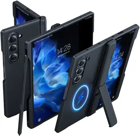 TORRAS Armor Stand Samsung Galaxy Z Fold 6 Hoesje MagSafe met Kickstand Zwart afbeelding 6