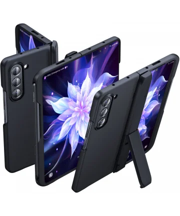 TORRAS Armor Stand Samsung Galaxy Z Fold 5 Hoesje met Kickstand Zwart Hoesjes