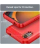 Samsung Galaxy Xcvover 7 Hoesje Geborsteld TPU Flexibele Back Cover Rood