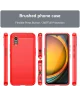 Samsung Galaxy Xcvover 7 Hoesje Geborsteld TPU Flexibele Back Cover Rood