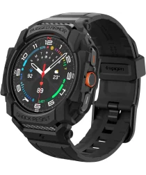 Spigen Rugged Armor Pro - Samsung Galaxy Watch Ultra - Hoesje en Bandje - Zwart