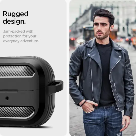 Spigen Rugged Armor Samsung Galaxy Buds 3 / 3 Pro Hoesje Zwart afbeelding 7