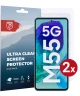 Rosso Samsung Galaxy M55 Screen Protector Ultra Clear Duo Pack