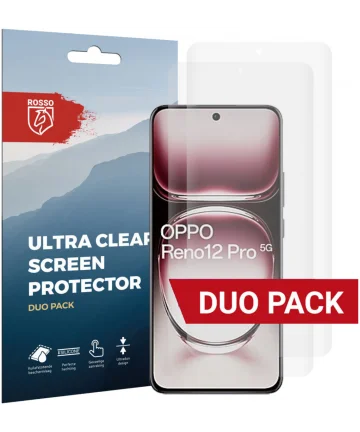 Rosso Oppo Reno 12 Pro Screen Protector Ultra Clear Duo Pack Screen Protectors