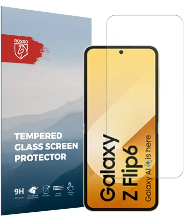 Rosso Samsung Galaxy Z Flip 6 9H Tempered Glass Screen Protector Voorkant Screen Protectors