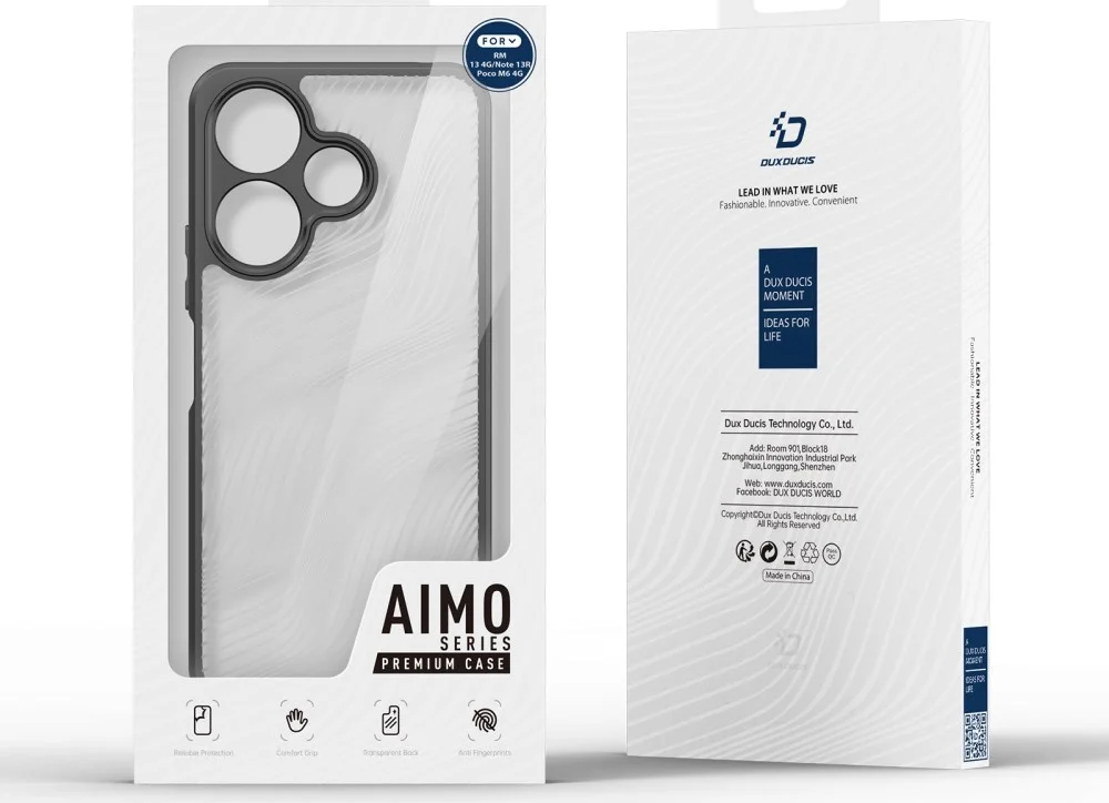 Dux Ducis Aimo Xiaomi Redmi 13 4G / Poco M6 Hoesje Back Cover Zwart afbeelding 2