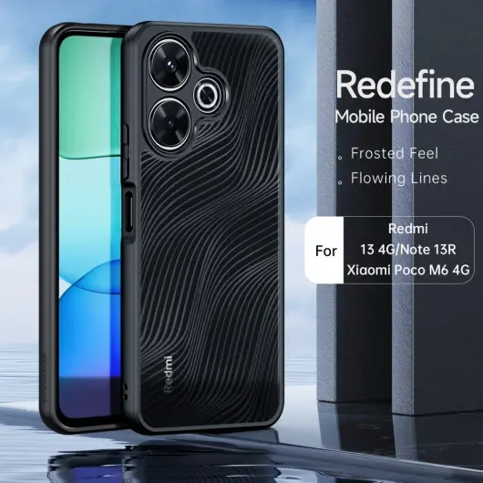 Dux Ducis Aimo Xiaomi Redmi 13 4G / Poco M6 Hoesje Back Cover Zwart afbeelding 4