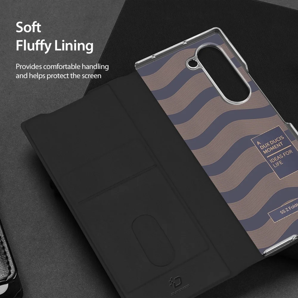 Dux Ducis Bril Samsung Galaxy Z Fold 6 Hoesje + Soft Tip Stylus Pen Zwart afbeelding 7