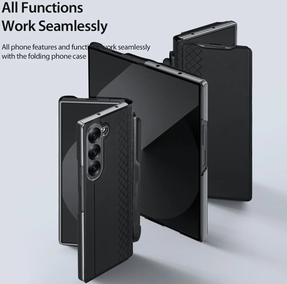 Dux Ducis Bril Samsung Galaxy Z Fold 6 Hoesje + Soft Tip Stylus Pen Zwart afbeelding 10