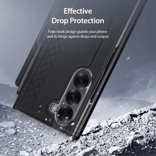 Dux Ducis Bril Samsung Galaxy Z Fold 6 Hoesje + Soft Tip Stylus Pen Zwart afbeelding 6
