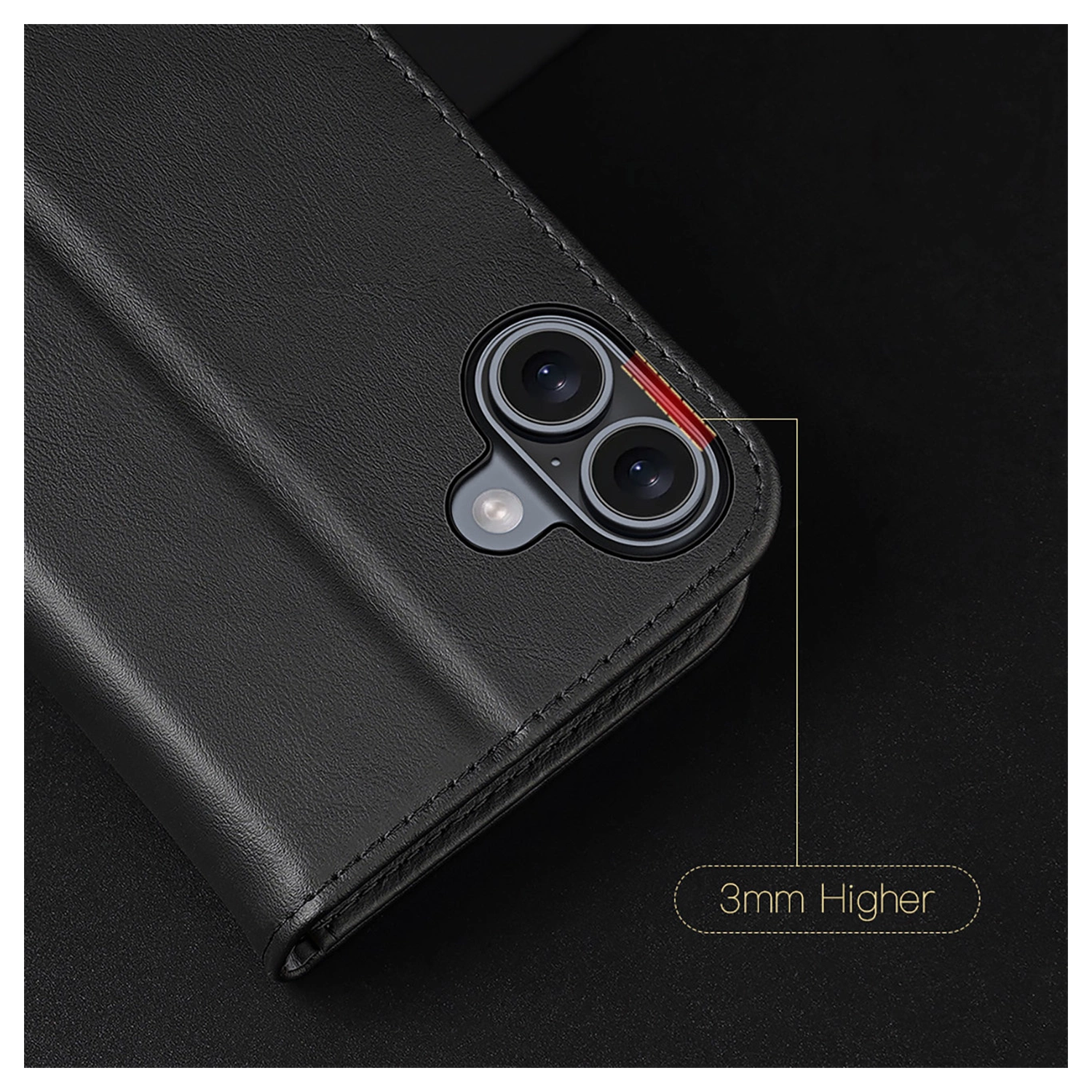 Dux Ducis Hivo Apple iPhone 16 Hoesje RFID Book Case Zwart afbeelding 10