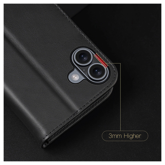 Dux Ducis Hivo Apple iPhone 16 Hoesje RFID Book Case Zwart afbeelding 10