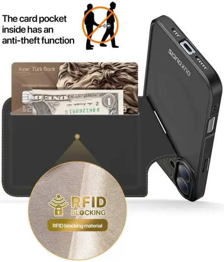 Dux Ducis Rafi II Apple iPhone 16 Hoesje MagSafe Back Cover Zwart afbeelding 7