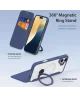 Dux Ducis iPhone 16 Hoesje MagSafe RFID Book Case 360° Stand Blauw