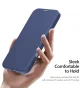 Dux Ducis iPhone 16 Hoesje MagSafe RFID Book Case 360° Stand Blauw