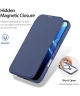 Dux Ducis iPhone 16 Pro Hoesje MagSafe RFID Book Case 360° Stand Blauw