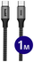 Buddi Flex USB-C naar USB-C Kabel 100W Super Fast Charge 1M Zwart afbeelding 1