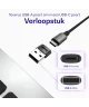 Buddi Ease USB-C naar USB-A 480 Mbps Adapter Koppelstuk Grijs