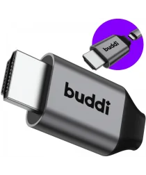 Buddi Ease USB-C naar HDMI 4K@60Hz Adapter Grijs