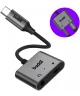 Buddi Ease USB-C en 3.5mm Jack naar USB-C Adapter 60W PD / DAC Chip Grijs