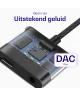 Buddi Ease USB-C en 3.5mm Jack naar USB-C Adapter 60W PD / DAC Chip Grijs