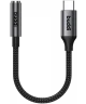 Buddi Ease 3.5mm Headset Jack Aux naar USB-C Adapter met DAC Chip Zwart