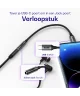 Buddi Ease 3.5mm Headset Jack Aux naar USB-C Adapter met DAC Chip Zwart