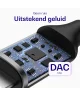 Buddi Ease 3.5mm Headset Jack Aux naar USB-C Adapter met DAC Chip Zwart