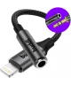 Buddi Ease 3.5mm Headset Jack Aux naar Lightning Adapter met DAC Chip Zwart