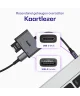 Buddi Ease USB-C Kaartlezer Adapter met USB A converter Grijs